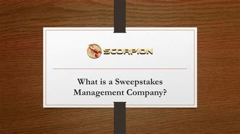sweepstakes management companies